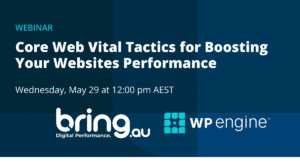 Join us for a SEO Core Web Vitals webinar with WP Engine