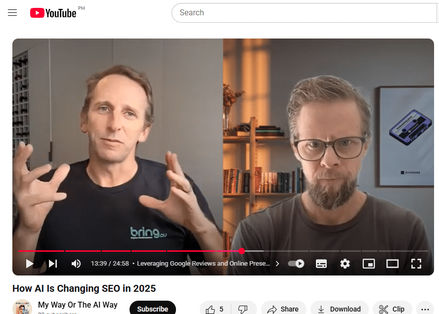 Scott Davison interviews Matt Hodgson on his take on how AI is changing SEO in 2025