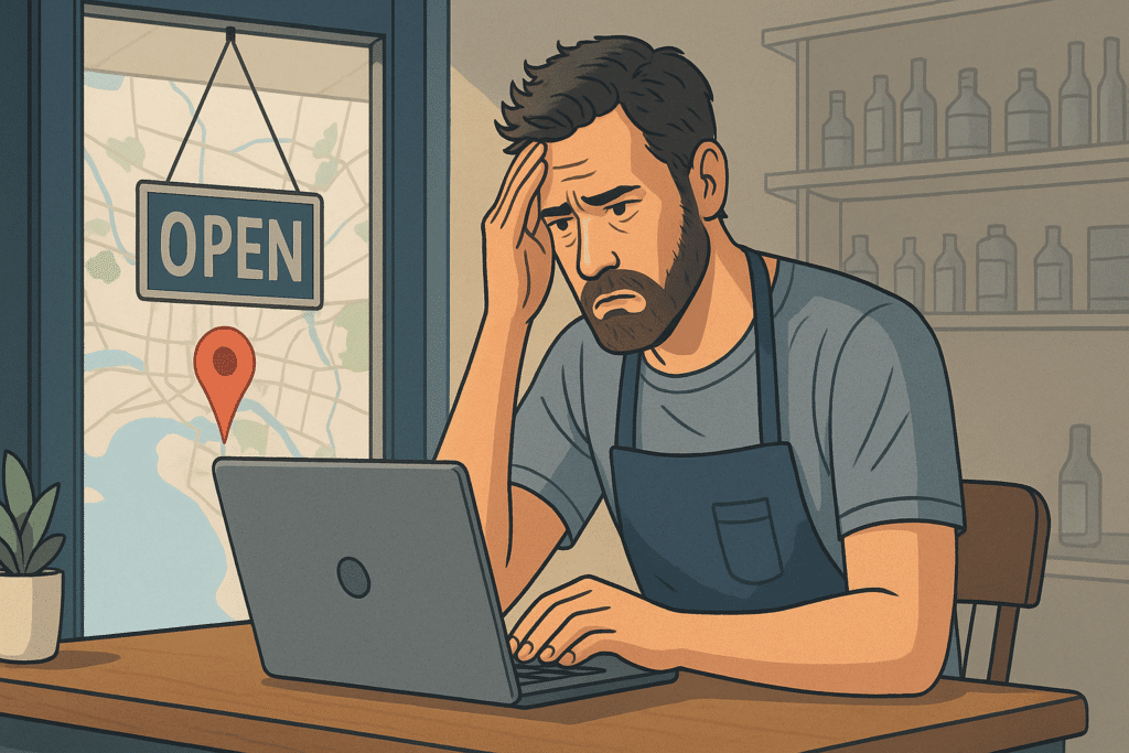 image of a small local business trying to rank in Google maps