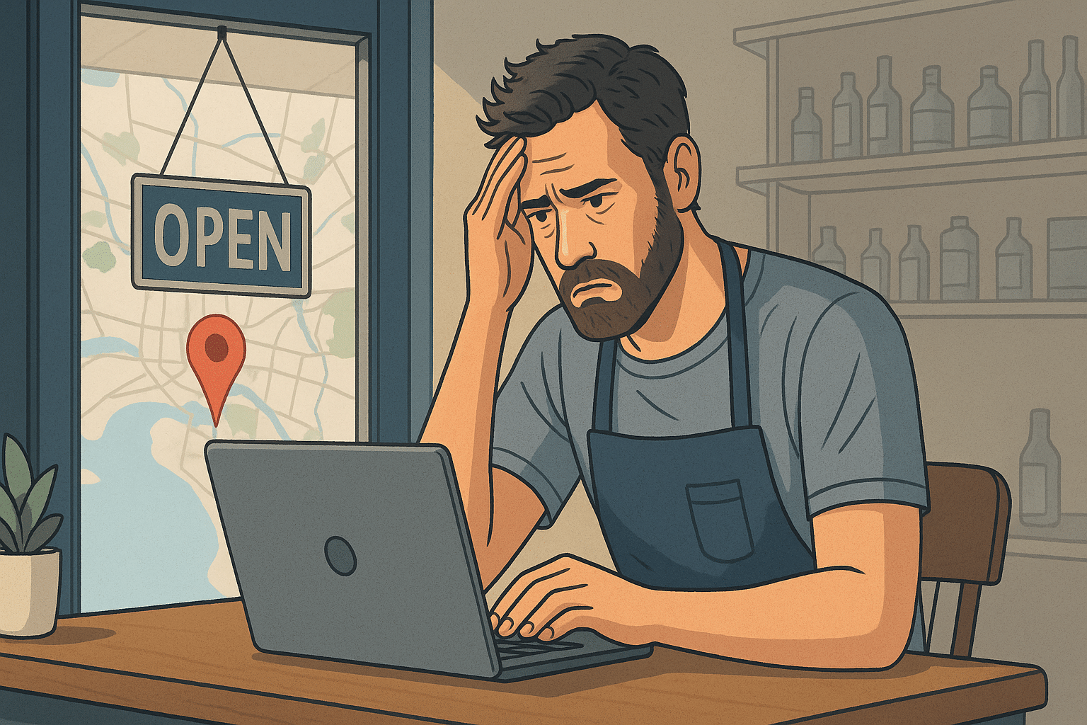 image of a small local business trying to rank in Google maps