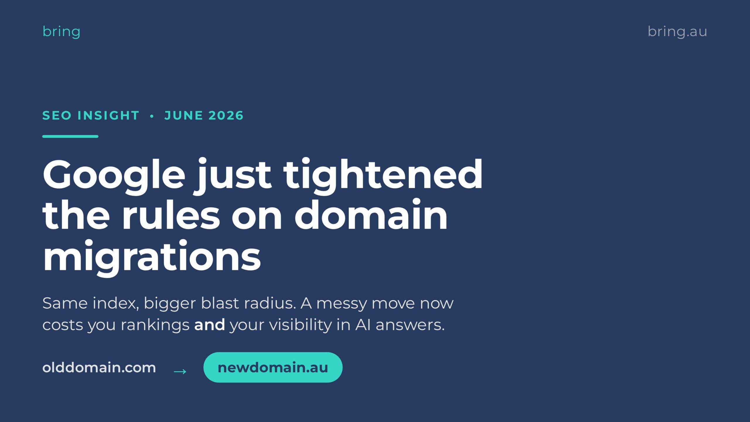 Google has tightened the rules on domain migrations, raising the stakes for SEO and AI search visibility